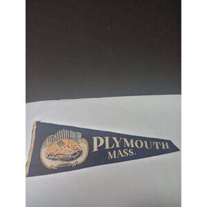 Vintage Plymouth Mass  1930s/40s Felt Pennant 22" L